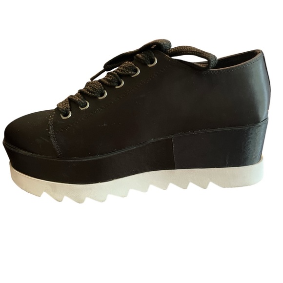 Steve Madden Kane Black Satin Platform Sneakers Women’s Size 7 - Picture 7 of 10